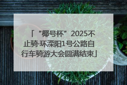 “椰号杯”2025不止骑·环溧阳1号公路自行车骑游大会圆满结束